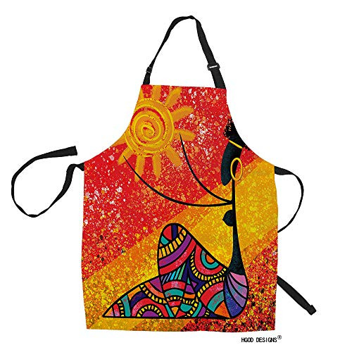 HGOD DESIGNS African Girl Kitchen ApronAbstract African Girl Holds The Sun Digital Painting Artwork Kitchen Aprons for Women Men for Cooking Gardening Adjustable Home BibsAdult Size HGOD DESIGNS African Girl Kitchen ApronAbstract African Girl Holds The Sun Digital Painting Artwork Kitchen Aprons for Women Men for Cooking Gardening Adjustable Home BibsAdult Size