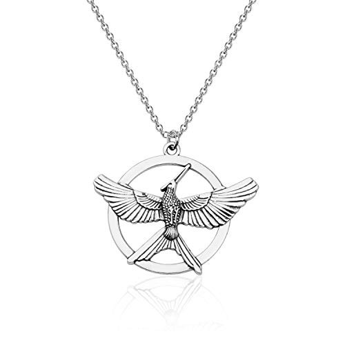 AKTAP Mockingjay Pendant Necklace The Hunger Games Movie Gift for Film Movies Fans AKTAP Mockingjay Pendant Necklace The Hunger Games Movie Gift for Film Movies Fans