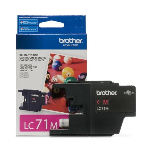 Brother LC71M OEM Ink Cartridge Magenta Yields 300 Pages