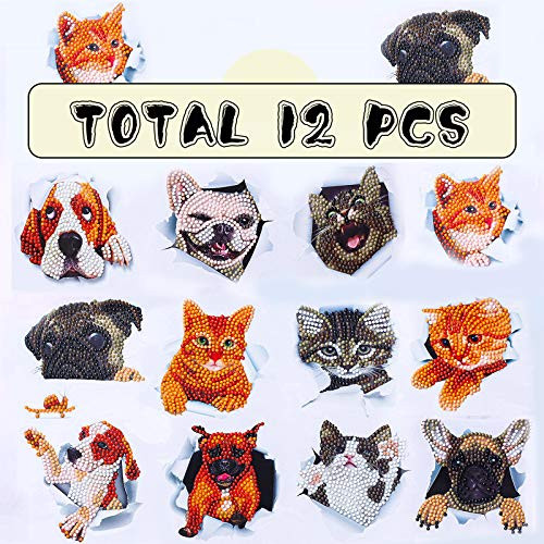 12PCS Diamond Painting Stickers Kits for Kids Diamond Art Sticker Paint with Diamonds 5D Gem Painting Kits by Numbers for Adults Mosaic Stickers DIY Handmade Art Craft as a Gift for Children 12PCS Diamond Painting Stickers Kits for Kids Diamond Art Sticker Paint with Diamonds 5D Gem Painting Kits by Numbers for Adults Mosaic Stickers DIY Handmade Art Craft as a Gift for Children