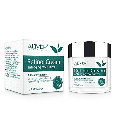 Anti-Aging Retinol Cream Moisturizer Serum with Hyaluronic Acid 2_5 Retinol Anti-Wrinkle Day Night Face Cream for Eye Neck Vitamin E and B5 Wrinkle Repair Serum