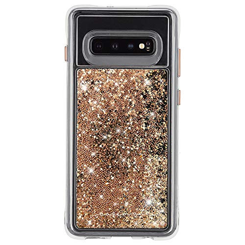 Case-Mate - Waterfall - Samsung Galaxy S10 Liquid Glitter Case - Gold