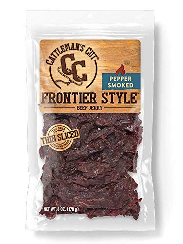 Cattlemans Cut Pepper Smoked Frontier Style Beef Jerky 6 Ounce