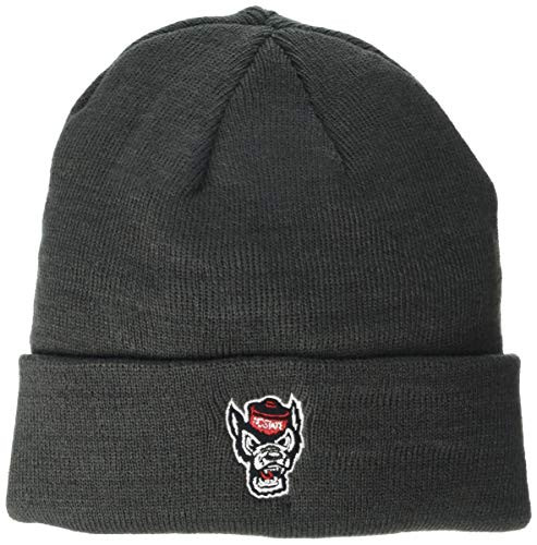 Top of the World North Carolina State Wolfpack Mens Cuffed Knit Hat Charcoal Icon One Fit