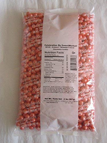 Sixlets Chocolate Balls Shimmer Coral 2 Pounds