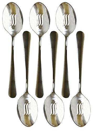 Set of 6 Oneida Pierced Serving Spoons - Chapman Style