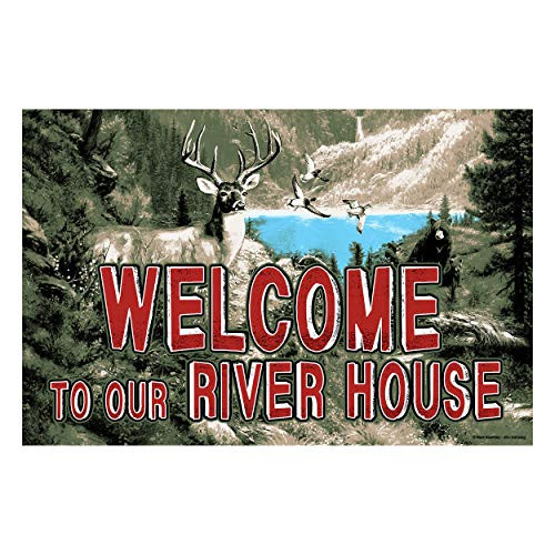 Rivers Edge Products Door Mat Rubber 26in x 17in - River House