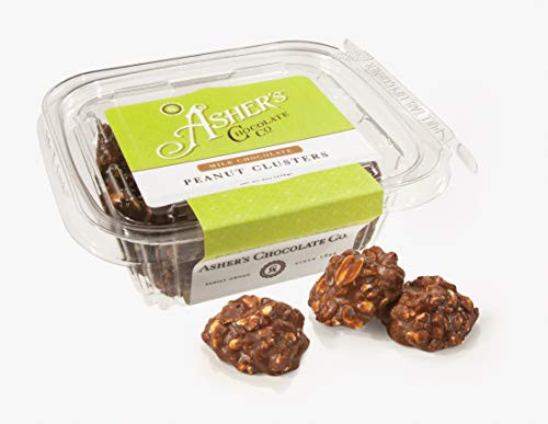 Ashers Chocolate Gourmet Chocolate Covered Clusters Peanuts Covered in Milk Chocolate Small Batches of Kosher Chocolate Family Owned Since 1892 6oz Milk Chocolate Peanut Clusters