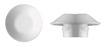 Rexka 100pcs 14 White Plastic Flush Type Hole Plugs 12 Head