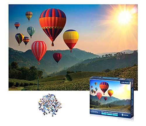 1000 Piece Jigsaw Puzzle for Adults Kids Family Hot Air Balloon Sunrise Jigsaw Puzzle