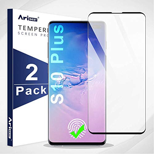 Aribest 2-Pack Galaxy S10 Plus Screen ProtectorAnti-Scratch3D Full Coverage Tempered Glass Protective Film for Samsung Galaxy S10 Plus