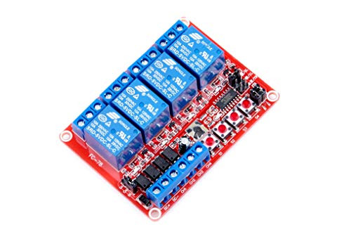 LIVISN DC 5V 4-Channel Self-Latching Relay Module One Button Start Stop Bistable AC 250 DC 30V 10A Load for SCM Control Household Appliances Control Industrial Equipment Control 5V 4CH