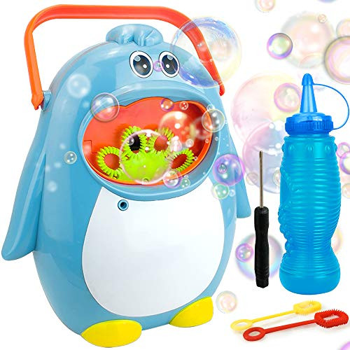ToyerBee Bubble Machine Automatic Bubble Blower for Kids Boys Girls Portable Bubble Maker Toy with Bubble Solution 2 Bubble Wands 1000 Bubbles per Minute Easy to Use for Outdoors Party ToyerBee Bubble Machine Automatic Bubble Blower for Kids Boys Girls Portable Bubble Maker Toy with Bubble Solution 2 Bubble Wands 1000 Bubbles per Minute Easy to Use for Outdoors Party