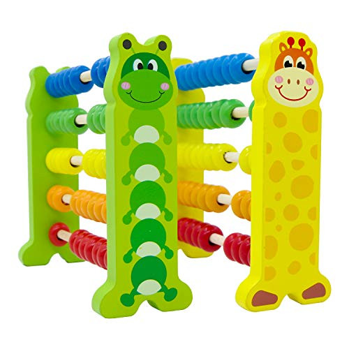 Jiexin LuckySSR Wooden Abacus Classic Math Educational Counting Toys Counting Beads Educational Toys for Preschool Boys and Girls Toddlers Infant Green