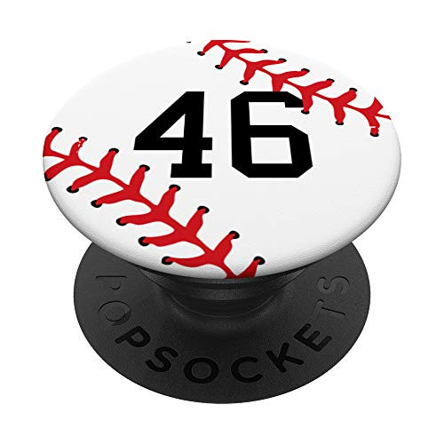 Baseball Jersey Uniform Number 46 Player Sports Team Gift PopSockets Grip and Stand for Phones and Tablets