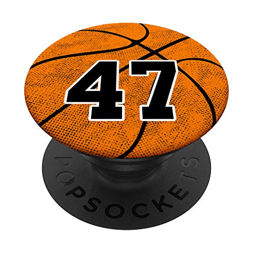 Basketball Number 47 B-Ball Player 47th Birthday Gift Zx PopSockets Grip and Stand for Phones and Tablets