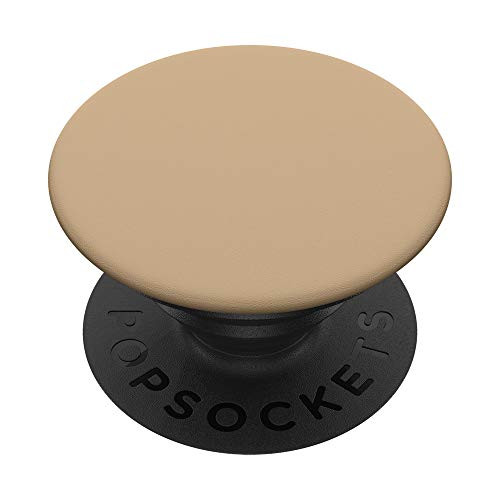 Beige - Neutral - Solid Color Series PopSockets PopGrip Swappable Grip for Phones   Tablets