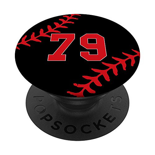 Baseball Jersey Uniform Number 79 Ball Player Gift for Guys PopSockets Grip and Stand for Phones and Tablets