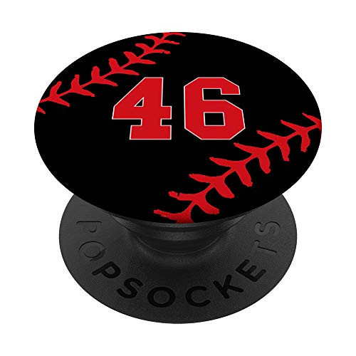 Baseball Jersey Uniform Number 46 Ball Player Gift for Guys PopSockets Grip and Stand for Phones and Tablets