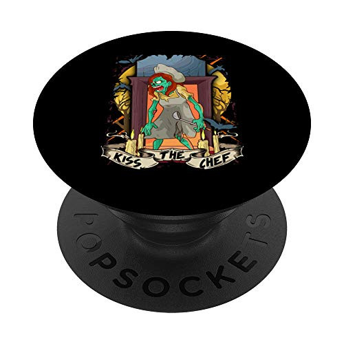 Kiss the Chef Zombie Cook Undead PopSockets Grip and Stand for Phones and Tablets Kiss the Chef Zombie Cook Undead PopSockets Grip and Stand for Phones and Tablets