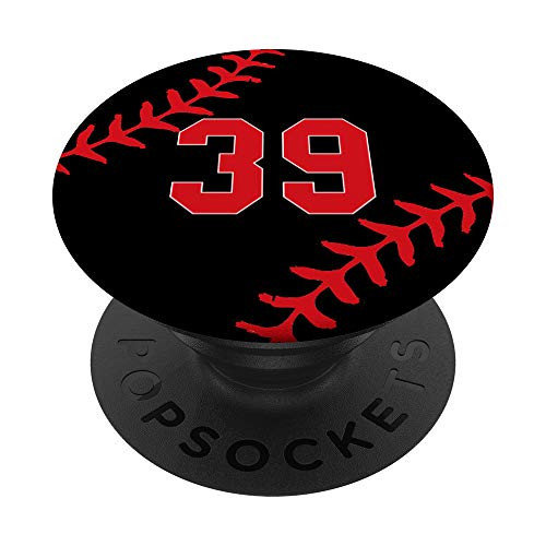 Baseball Jersey Uniform Number 39 Ball Player Gift for Guys PopSockets Grip and Stand for Phones and Tablets