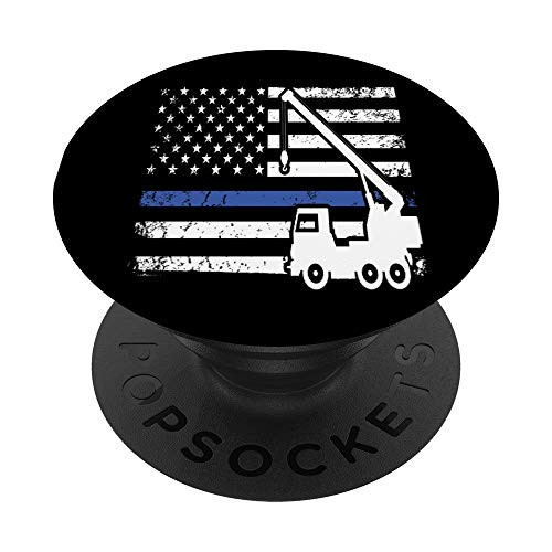Thin Blue Line Family Construction PopSockets Grip and Stand for Phones and Tablets