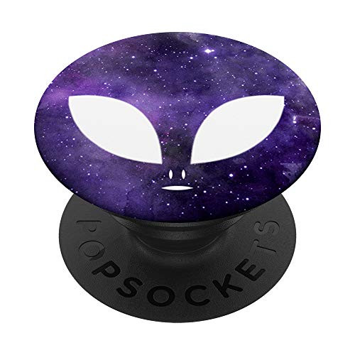 Purple Alien Head Galaxy Science Fiction Outer Space Zx PopSockets Grip and Stand for Phones and Tablets