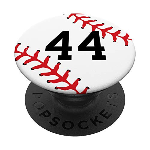 Baseball Number 44 Jersey Uniform Gift Player Gift for Boys PopSockets Grip and Stand for Phones and Tablets