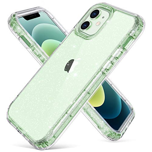 Hekodonk Compatible iPhone 12 Mini CaseLiquid Clear Design Glitter TPU Bumper Protective Silicone Shockproof Protective Flexible Anti-Scratch Cover for Apple iPhone 12 Mini 5_4 2020 Bling Crystal