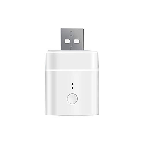 OWSOO USB Adaptor Smart WiFi Adaptor Smart Switch for Type A USB Devices 5V Compatible with Alexa   Google Home Assistant APP Control Voice Control Timer Function