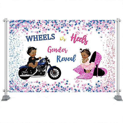 Avezano Wheels or Heels Gender Reveal Backdrop Boy or Girl Baby Shower Party Decoration High Heels or Hot Wheels Gender Surprise Vinyl Backdrops 6x4ft Avezano Wheels or Heels Gender Reveal Backdrop Boy or Girl Baby Shower Party Decoration High Heels or Hot Wheels Gender Surprise Vinyl Backdrops 6x4ft