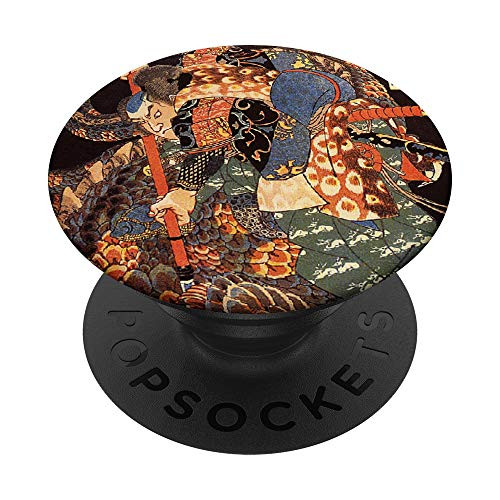 Japanese Art Woodblock Miyamoto Musashi Samurai Giant Nue PopSockets PopGrip Swappable Grip for Phones Tablets Japanese Art Woodblock Miyamoto Musashi Samurai Giant Nue PopSockets PopGrip Swappable Grip for Phones Tablets