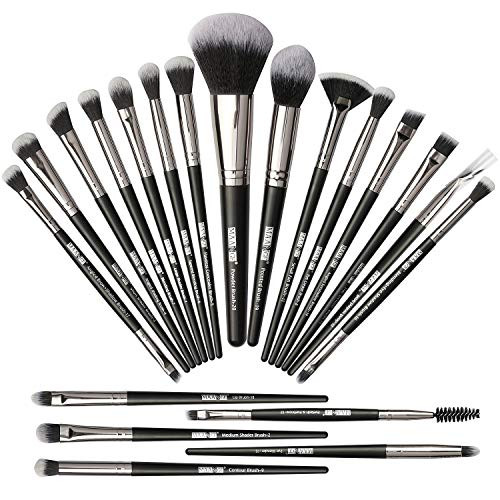 Makeup Brush Set20 Pcs Professional Makeup Brushes Foundation Eyeshadow Blush BrushTravel Kabuki Blending Concealers Face Powder Eye Make Up Brushes Set Kit Blacksilver Makeup Brush Set20 Pcs Professional Makeup Brushes Foundation Eyeshadow Blush BrushTravel Kabuki Blending Concealers Face Powder Eye Make Up Brushes Set Kit Blacksilver