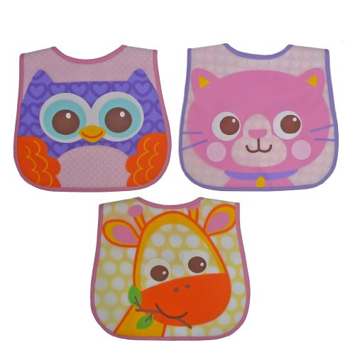 Neat Solutions Peva Bib Set, Girl Character, 3 Count
