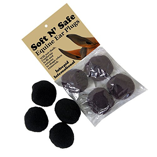 Soft N Safe Equine Ear Plugs Black