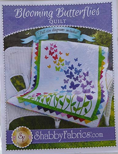 Pattern~Blooming ButterfliesQuilt Pattern by Shabby Fabrics~ 40 12 x 51 12