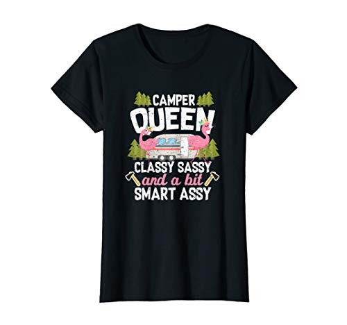 Camper Queen Classy Sassy And A Bit Smart Assy T-Shirt Gift