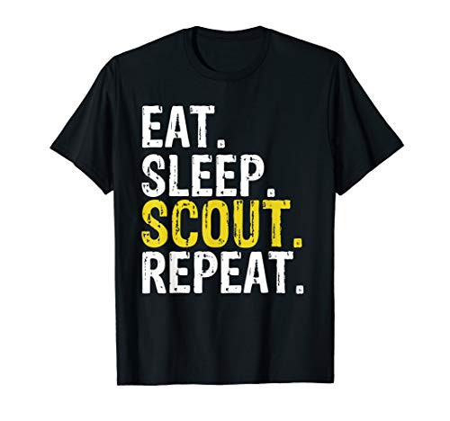 Eat Sleep Scout Repeat Gift Camping Backpacking T-Shirt