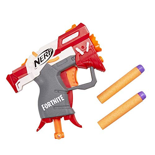 NERF Fortnite TS MicroShots Dart-Firing Toy Blaster and 2 Official Elite Darts for Kids Teens Adults