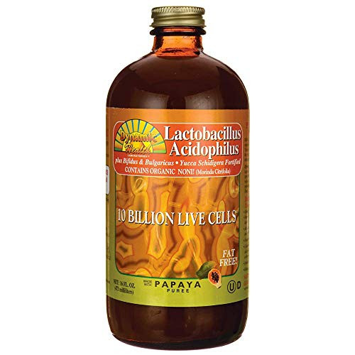 Lactobacillus Acidophilus with Papaya Puree 10 Billion Cfu 16 fl Ounce 473 ml Liquid