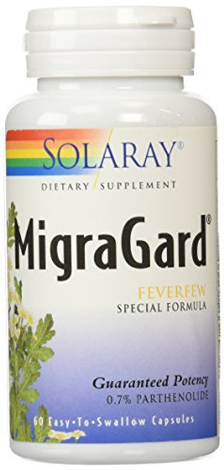Solaray MigraGard Veg Cap Btl-Plastic 350mg 60ct Solaray MigraGard Veg Cap Btl-Plastic 350mg 60ct