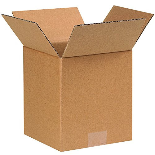 BOX USA 25 Pack of Corrugated Cardboard Boxes 4 L x 4 W x 5 H Kraft Shipping Packing and Moving