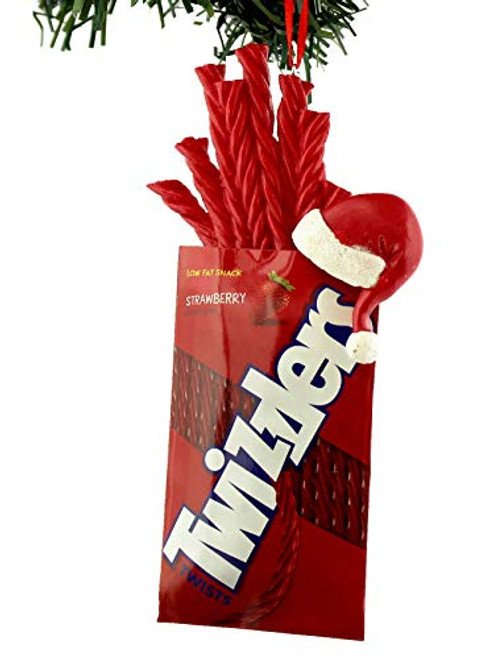 Kurt Adler Hersheys Twizzlers with Santa Hat Ornament