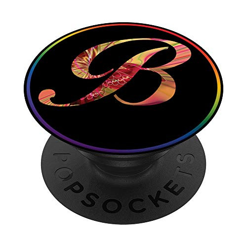 Letter B Phone Grip B Initial Monogram PopSockets Grip and Stand for Phones and Tablets