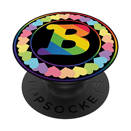Initial Letter B monogram PopSockets Grip and Stand for Phones and Tablets