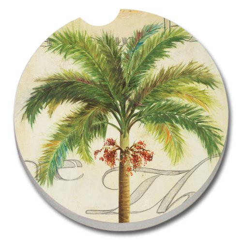 CounterArt Absorbent Stoneware Car Coaster, La Palma