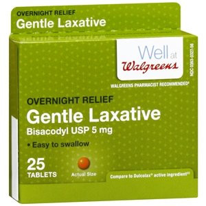 Walgreens Gentle Laxative Tablets 25 ea