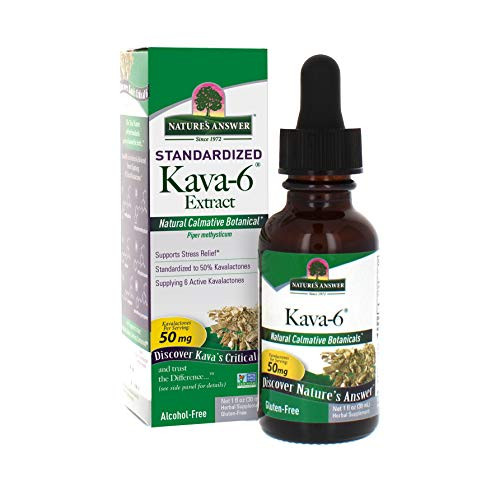 Natures Answer Kava-6 Extract Supports Stress Relief Gluten-Free Alcohol-Free Vegan 1oz Natures Answer Kava-6 Extract Supports Stress Relief Gluten-Free Alcohol-Free Vegan 1oz