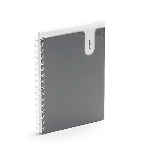 Poppin Medium Pocket Spiral Notebook Gray