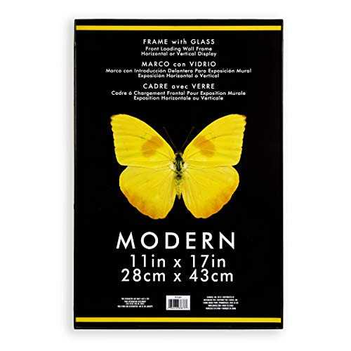 Darice 97269 Modern Frame Plastic and Glass Black 11 x 17 inches